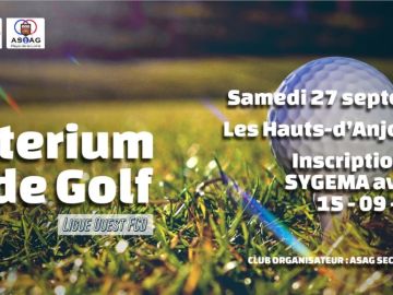 [𝟯𝟱𝗲 𝗖𝗿𝗶𝘁𝗲́𝗿𝗶𝘂𝗺 𝗱𝗲 𝗚𝗼𝗹𝗳 - 𝗟𝗜𝗚𝗨𝗘 𝗢𝗨𝗘𝗦𝗧]

📆 Samedi 𝟮𝟳 𝘀𝗲𝗽𝘁𝗲𝗺𝗯𝗿𝗲 2025 

📍 Les Hauts d'Anjou- 49

👀 𝗜𝗻𝘀𝗰𝗿𝗶𝗽𝘁𝗶𝗼𝗻𝘀 sur Sygema 𝗮𝘃𝗮𝗻𝘁 𝗹𝗲 𝟭𝟱 𝘀𝗲𝗽𝘁𝗲𝗺𝗯𝗿𝗲 𝟮𝟬𝟮𝟱
   
👉...