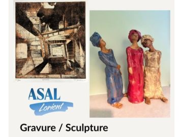 [Vie des clubs - ASAL Lorient]

Les artistes graveurs et sculpteurs de l'ASAL Lorient sont exposés du 07 au 18 Janvier 2026 ! 
Le club vous attend !
