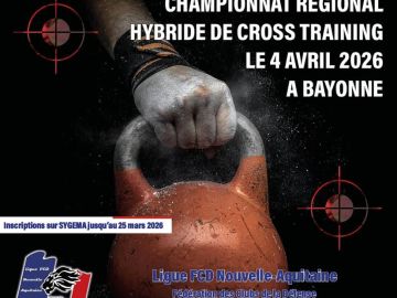 [𝗖𝗵𝗮𝗺𝗽𝗶𝗼𝗻𝗻𝗮𝘁 𝗼𝘂𝘃𝗲𝗿𝘁 𝗮̀ 𝘁𝗼𝘂𝘁𝗲𝘀 𝗹𝗲𝘀 𝗟𝗶𝗴𝘂𝗲𝘀] 

la Ligue FCD Nouvelle Aquitaine  organise un championnat hybride Cross Training ouvert à toutes les Ligues 4...