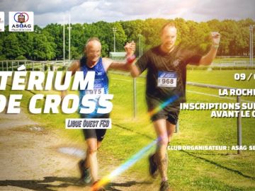 [𝗖𝗿𝗶𝘁𝗲𝗿𝗶𝘂𝗺 𝗱𝗲 𝗖𝗿𝗼𝘀𝘀 - 𝗟𝗜𝗚𝗨𝗘 𝗢𝗨𝗘𝗦𝗧]

📆Jeudi 𝟵 𝗮𝘃𝗿𝗶𝗹 𝟮𝟬𝟮𝟲

📍 La Roche sur Yon - 85

👀 𝗜𝗻𝘀𝗰𝗿𝗶𝗽𝘁𝗶𝗼𝗻𝘀 sur Sygema 𝗮𝘃𝗮𝗻𝘁 𝗹𝗲 𝟬𝟲 𝗮𝘃𝗿𝗶𝗹 𝟐𝟎𝟐𝟔

👉 Toutes les infos sur...