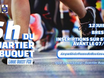 [𝟲 𝗵𝗲𝘂𝗿𝗲𝘀 𝗱𝘂 𝗤𝘂𝗮𝗿𝘁𝗶𝗲𝗿 𝗕𝘂𝗾𝘂𝗲𝘁 - 𝗟𝗜𝗚𝗨𝗘 𝗢𝗨𝗘𝗦𝗧]

📆 𝟭𝟮 𝗷𝘂𝗶𝗻 𝟮𝟬𝟮𝟲 

📍 Brest - 29

👀 𝗜𝗻𝘀𝗰𝗿𝗶𝗽𝘁𝗶𝗼𝗻𝘀 sur Sygema 𝗮𝘃𝗮𝗻𝘁 𝗹𝗲 𝟬𝟳 / 𝟬𝟲 / 𝟮𝟬𝟮𝟲

👉 Toutes les infos sur notre...