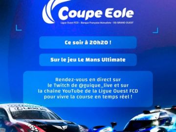 🏁 Rendez-vous ce soir en direct pour vivre la Coupe Éole sur Twitch et YouTube ! 

❤️Vibrez avec la course et soutenez les blessés des armées grâce à la...