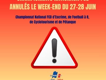 [ANNULATION CHAMPIONNAT FCD D'ESCRIME]