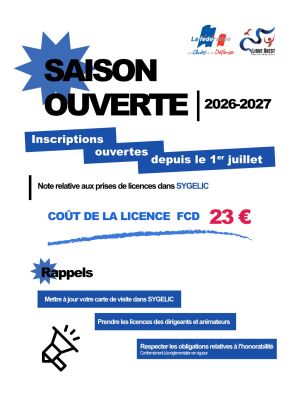 Note FCD - Licences 2026-2027