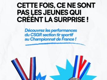 [Vie des clubs - Garnison Rennes - Section Tir Sportif ]

🏅 Le CSGR brille aux Championnats de France de tir sportif !

Du 15 au 22 juillet, plusieurs...