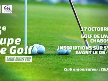 [𝟭𝟲𝗲 𝗰𝗼𝘂𝗽𝗲 𝗱𝗲 𝗴𝗼𝗹𝗳 - 𝗟𝗶𝗴𝘂𝗲 𝗢𝘂𝗲𝘀𝘁 𝗙𝗖𝗗]

📆 𝟭𝟳 𝗼𝗰𝘁𝗼𝗯𝗿𝗲 𝟮𝟬𝟮𝟲

📍  Golf de Laval - La Chabossière - (Changé)

👀 Inscriptions sur 𝗦𝘆𝗴𝗲𝗺𝗮 𝗮𝘃𝗮𝗻𝘁 𝗹𝗲 𝟬𝟱/𝟭𝟬/𝟮𝟲

🙏 Merci...